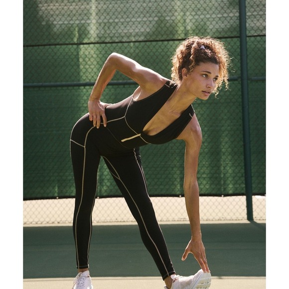 Free People‎ Movement Final Stretch Onesie in Black Size Small - Picture 1 of 11